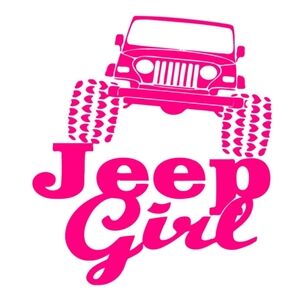 Jeep Girl 4 X 4 Vinyl Graphic Auto Wall‎ Car Laptop Decal Laptop Bumper Sticker